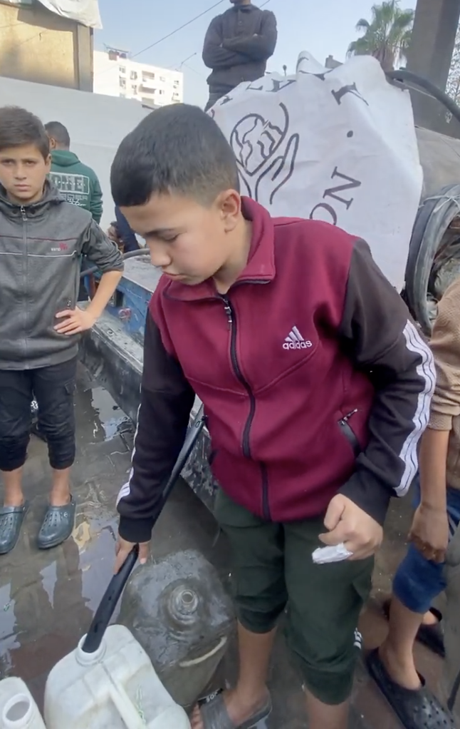 Sharing Life-Saving Water Aid With Families in Gaza