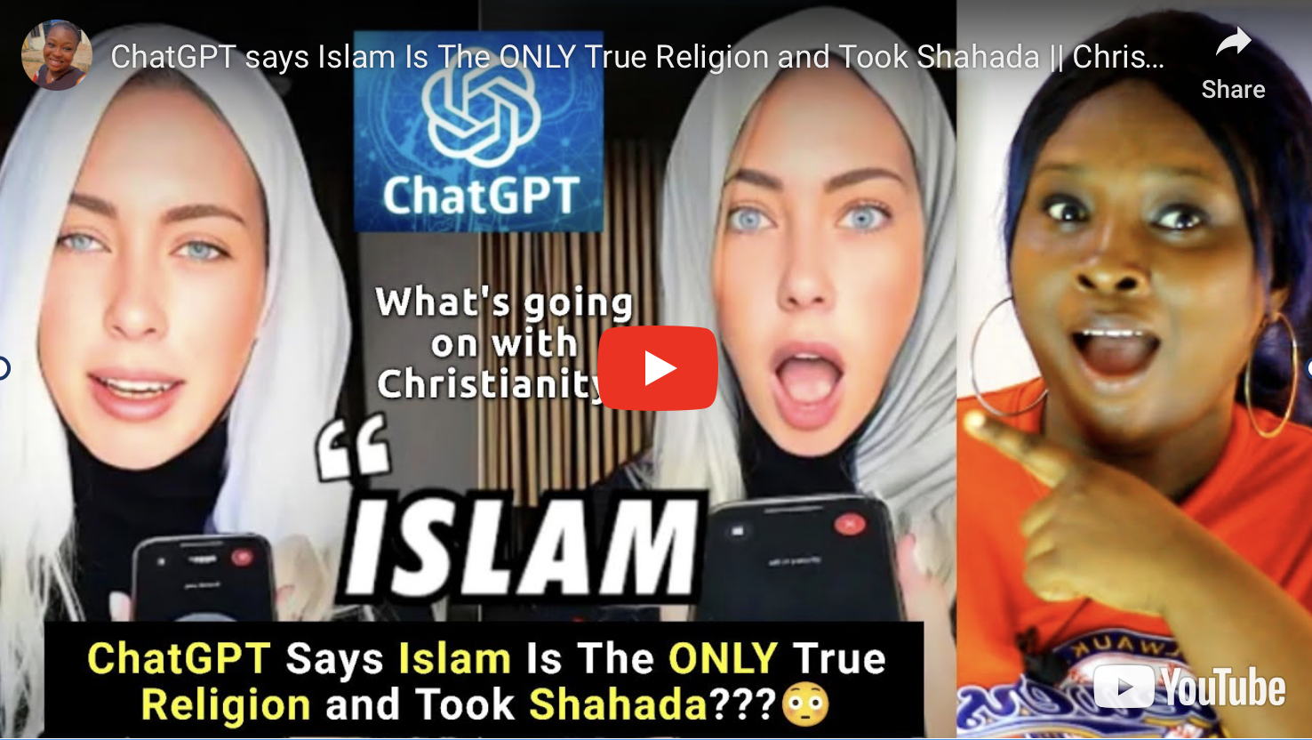 ChatGPT says Islam Is The ONLY True Religion and Took Shahada
